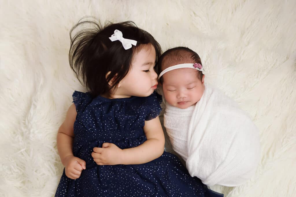 baby mila with big sister